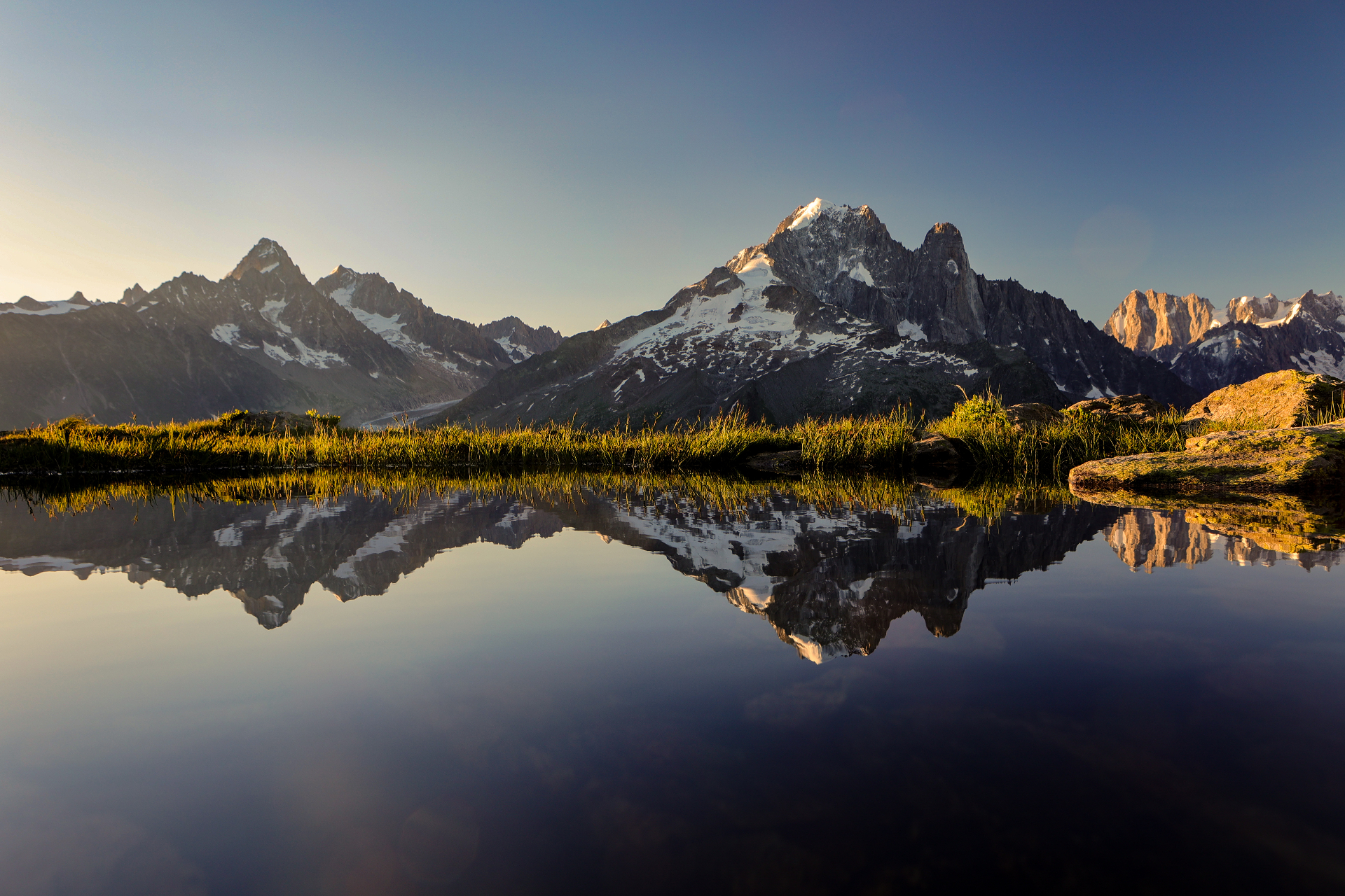 Aiguille Verte Morgenreflexion