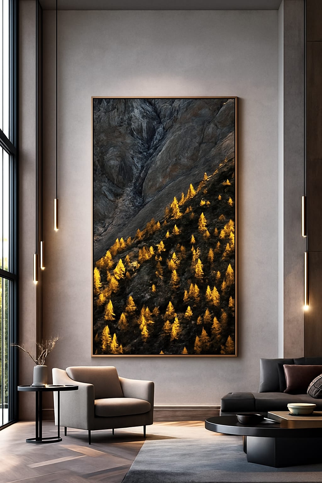 Lärchen im Herbstlicht – 1