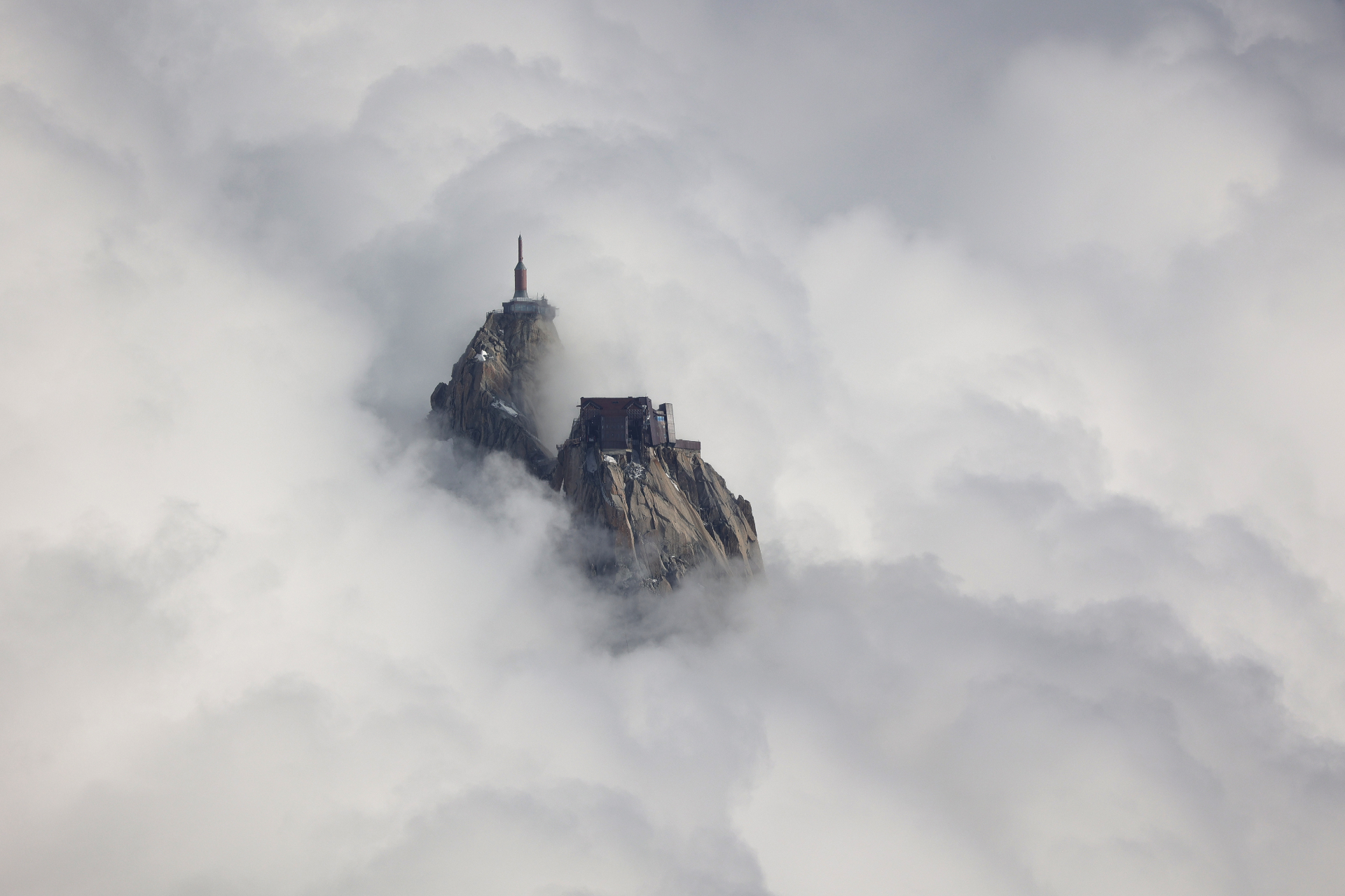 Aufstieg zur Aiguille du Midi