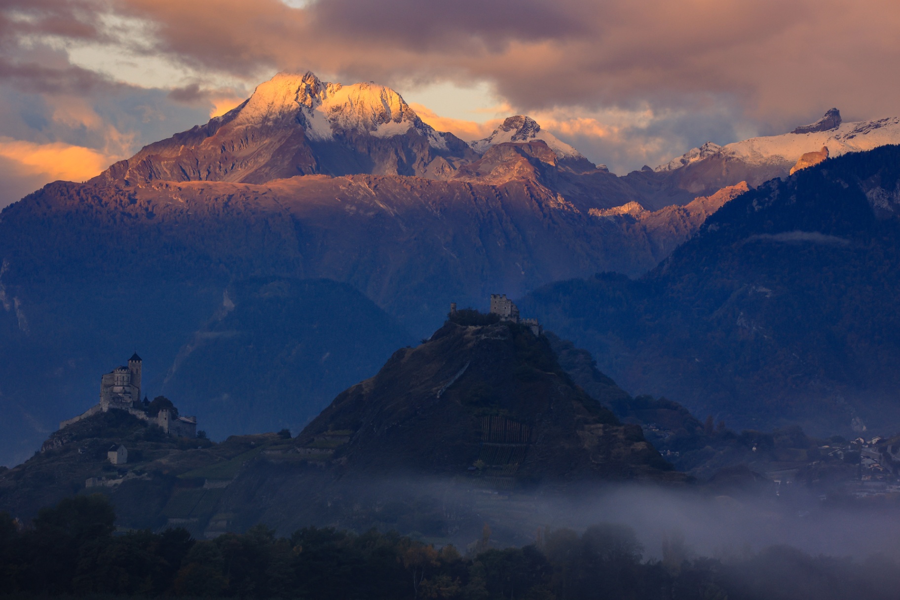 Zinalrothorn im Abendlicht